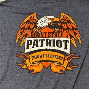 Grunt Style Club Members Eagle Emblem T-Shirt in Gray